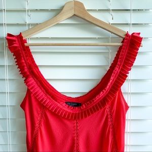 Ted Baker red silk top NWOT